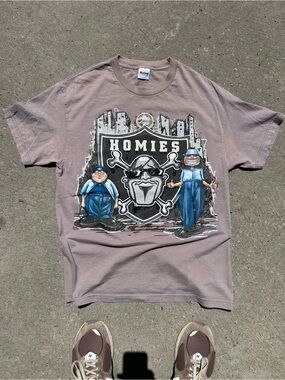 2002 Homies Raiders West Coast Chicano Tee Shirt
